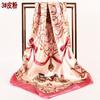 European and American spring new retro carriage simulation silk satin printing silk scarf wholesale, fashionable women's scarf