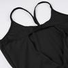 European & American Sexy Backless Slim Bodysuit - Women's Pure Color Vest Top