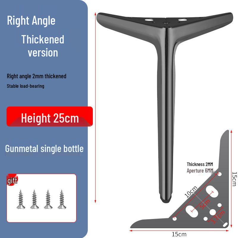 Metal Semicircular Three-Pronged Sofa and Cabinet Support Leg