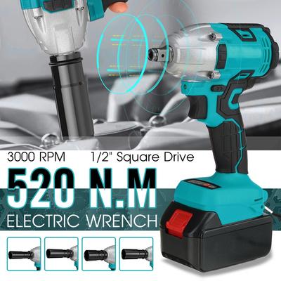 520 Nm 388 Vf Akku-Bürstenloser Elektroschrauber Schlagschrauber Steckschlüssel 2x 15000 mAh Li-Ionen-Akku Bohrmaschine Montage
