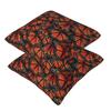 Orange Monarch Butterfly 2 Pcs Square Pillowcase Pillow Cover Cushion Zip Decorative Comfort Throw Pillow For Home Sofa