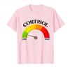 Retro Funny Low Cortisol Levels V Meme Tshirt for Unisex Women Summer Fashion Cotton T Shirts Short Sleeve Tops