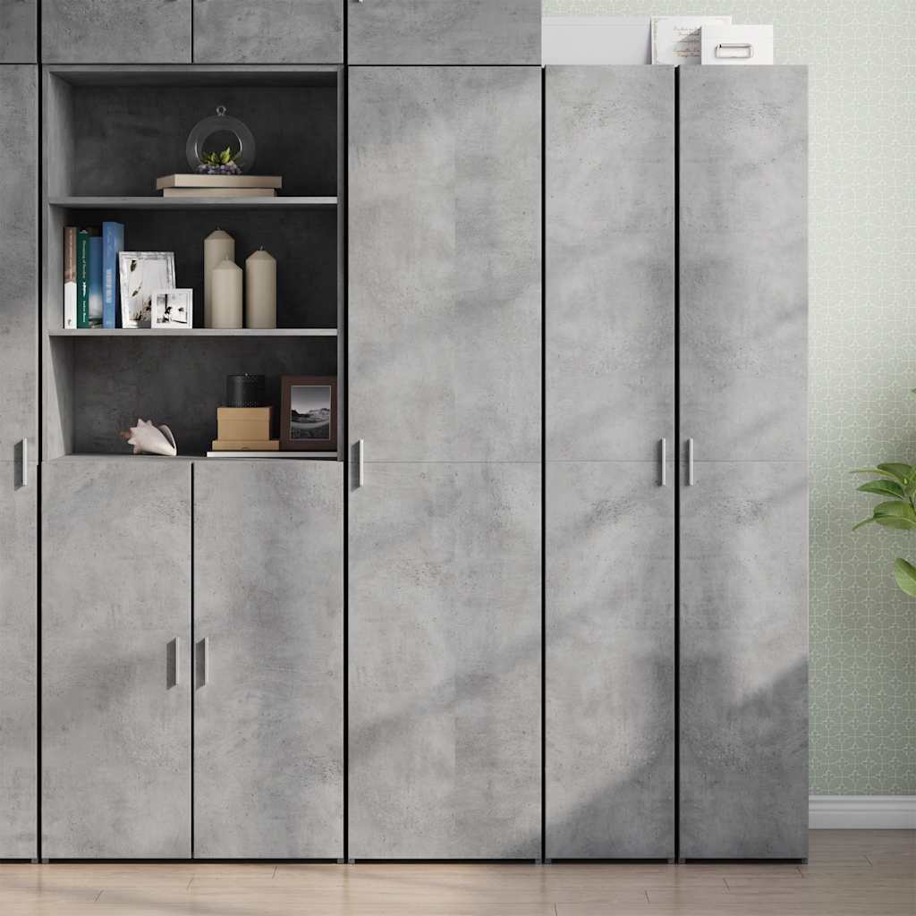 Highboard Concrete Grey 45 x 42.5 x 185 cm Engineered Wood