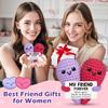 Two-color Love Positive Crochet Animals Doll With Card Desktop Ornament Emotional Support Handmade Knitted Cheer Up Toy