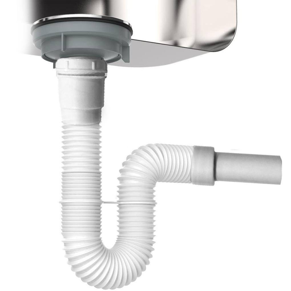 Under Sink Wash Basin Pipe Deodorization Retractable Flexible Plastic Drain Tube Kitchen Bathroom Draining Tub Plumbing
