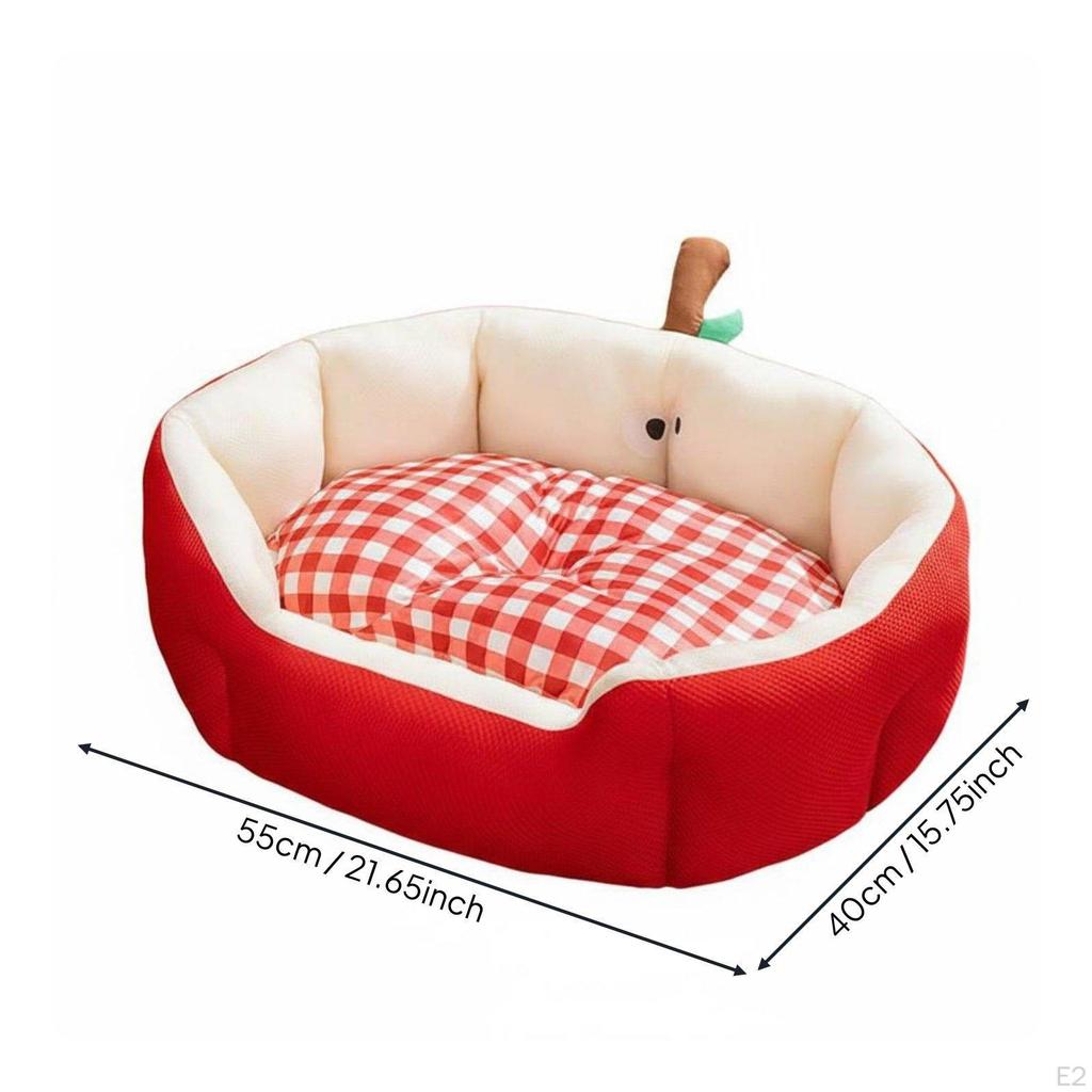 Pet Bed Breathable Bolster Cat All Seasons Fruit Shaped Lounger for