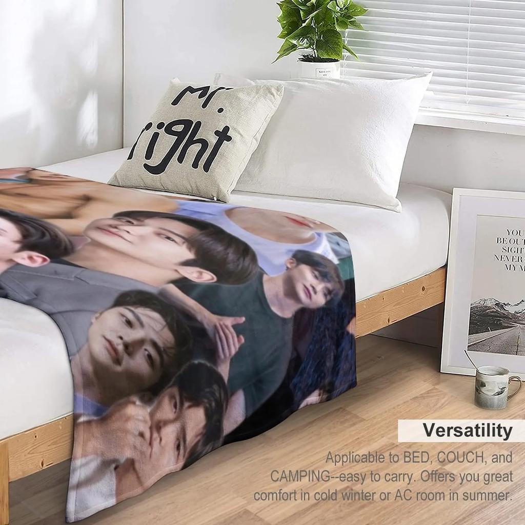rowoon photo collage Throw Blanket Polar blanket Furry Blanket Shaggy Blanket