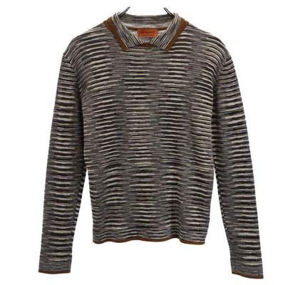 Made In Italy Wool Blend Overall Handle Long Sleeve Knit Cut 40 Women Used