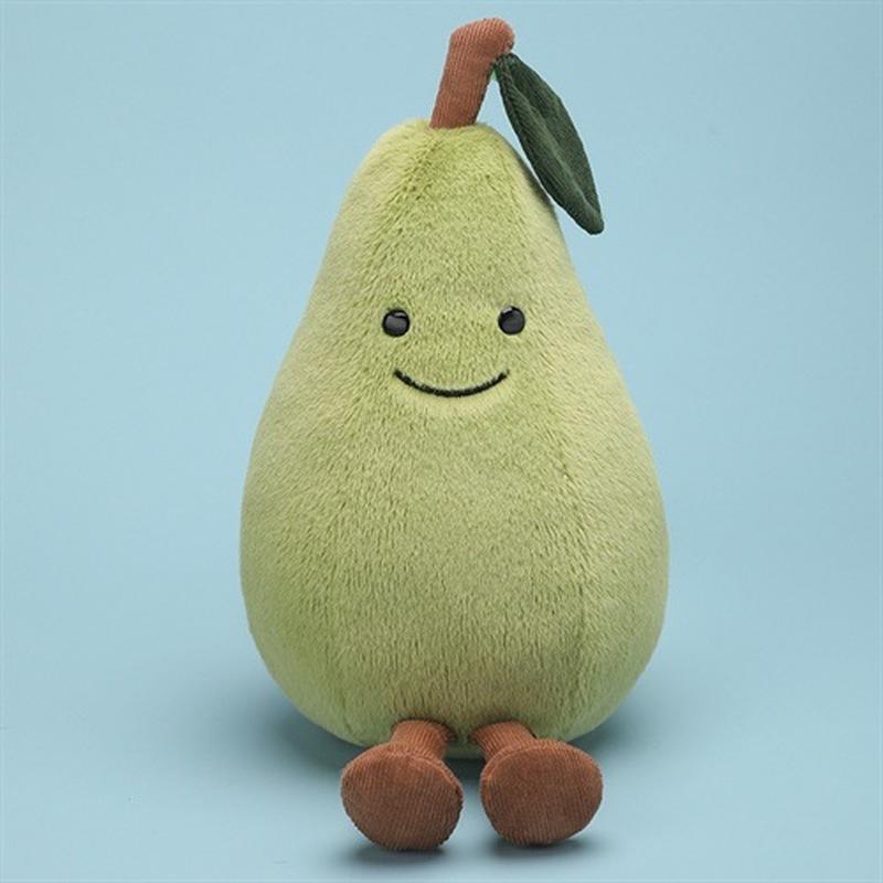Fun Fruit Doll Series Cute Apple Pear Bull Horn Bun Sun Soft Plush Toy Comfort Cloth Doll Room Decoration Desktop Ornaments Gift