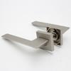Minimalist Brushed Nickel Door Handle Zinc Alloy Interior Security Wooden Door Lever Handle