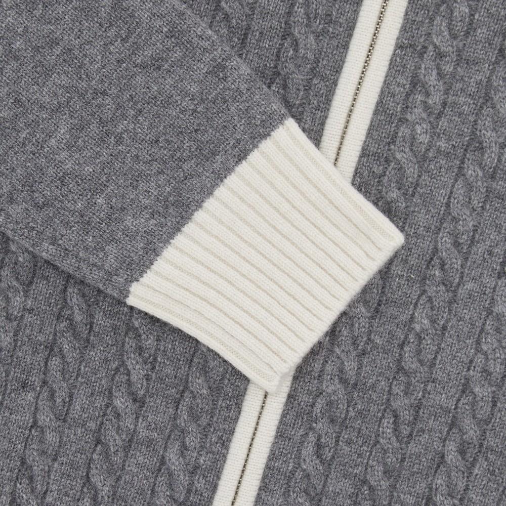 Lacoste Women's Cable Zip-Up Cardigan AF420E-55NHDE