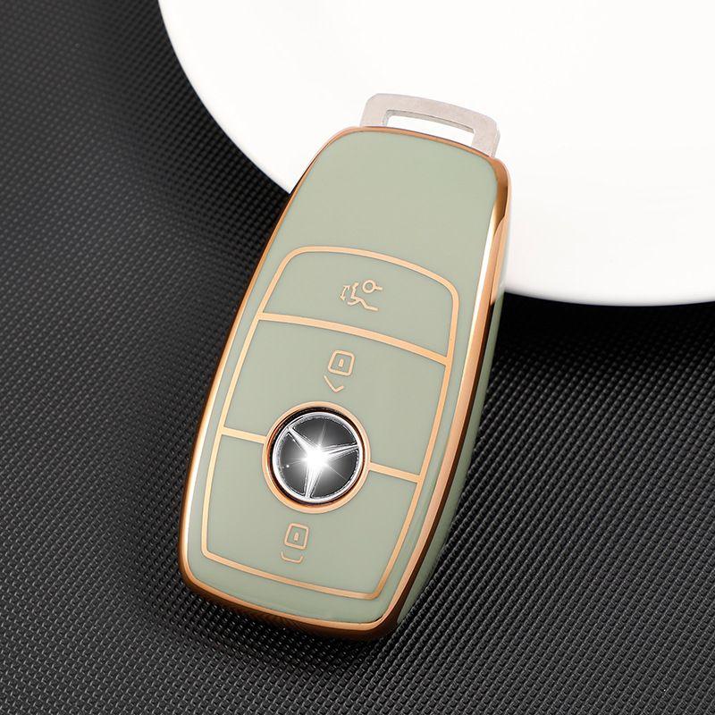 Update Fashion Car Remote Key Cover TPU Keys Fob Case Shell For Mercedes Benz E Class W213 E200 E260 E300 E320 S Class GLS GLA Auto Accessories синий