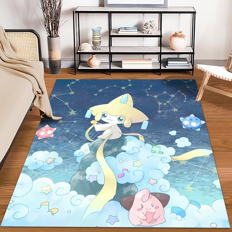 Various Sizes Pokemon Jirachi Cartoon Carpet Home Large Size Decor Rug Bedroom LivingRoom Sofa Balcony Multi Scene Available Mat