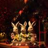 Osterhase Skulptur Foto Requisiten Basteln Figur Größe Garten Kaninchen Statuen für Hof Pastoral
