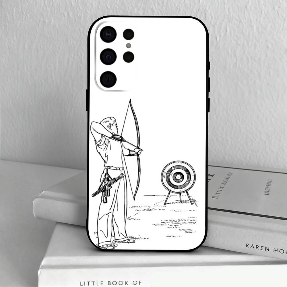 A-Bogen S-Sport Handyhülle Für Samsung S25,24,23,22,30,21,10,9,Ultra,Plus,Lite,FE,4,5 G Weiche Schwarze Hülle