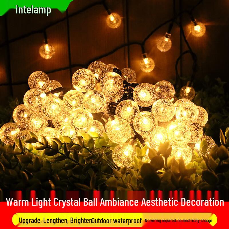 Yinglang Solar Crystal Ball LED Outdoor String Lights