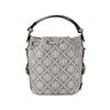 Tory Burch T Monogram Drawstring Closure Metal Double T Logo Bucket Bag Shoulder Crossbody Bag Fabric And Leather Tote Mini Women Bags Gray 178739-020
