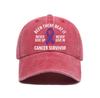 New Washed Baseball Hat Cancer Survivor Hat Soft Top Outdoor Cap
