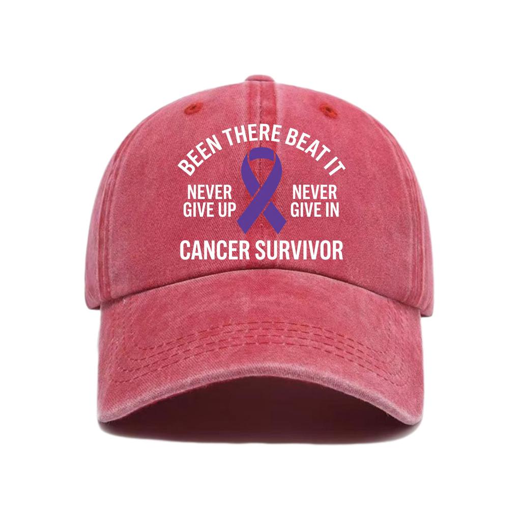 New Washed Baseball Hat Cancer Survivor Hat Soft Top Outdoor Cap