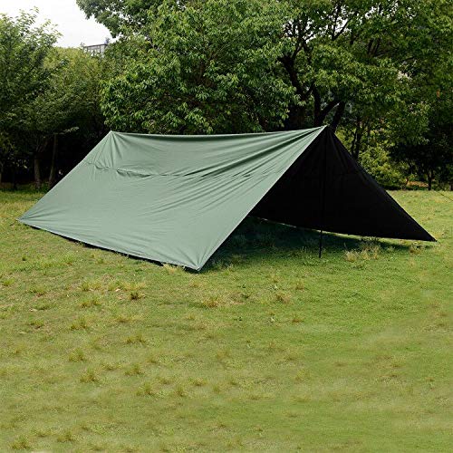 Extra Large Camping Awning Tent, Outdoor Waterproof, Rainproof, Fishing Sunshade, UV Protection, Beach Sunshade (Green, 3*3m)