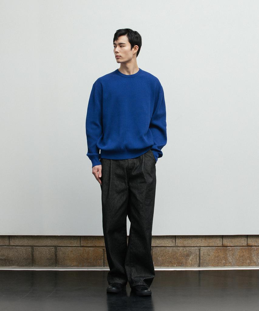 BLANKROOM All-Weather Crew Knit_Blue