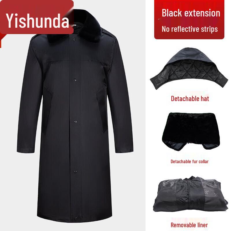 Yishunda Men s Reflective Winter Security Overcoat