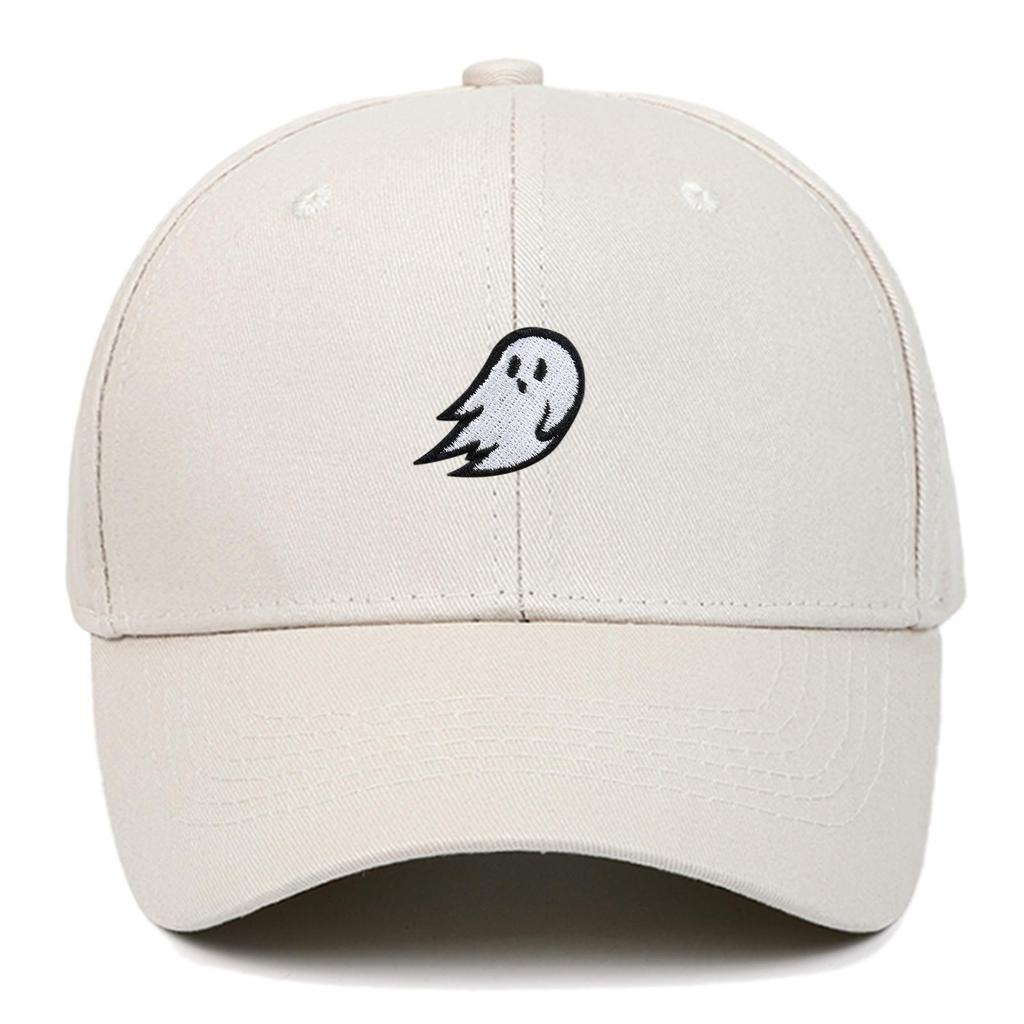 Ghost Embroidery Baseball Cap - Unisex Summer Sports Hat, Custom Logo, Various Colors