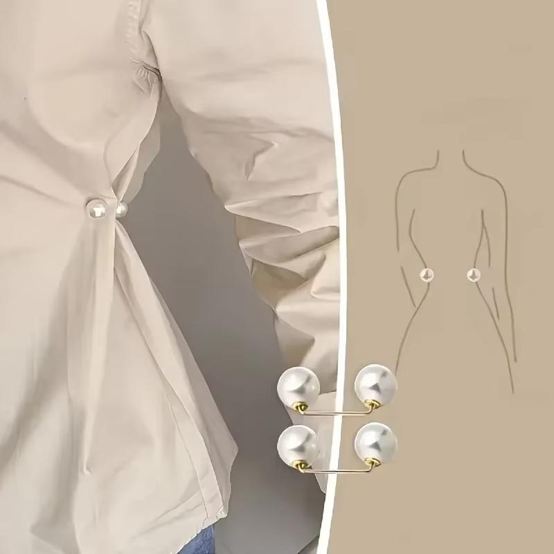 6 Stück Doppelperlen Broschen Pins Anti-Fading Exquisite Elegante Broschen für Damen Pullover Cardigan Clip Mantel Sommerkleid Schmuck
