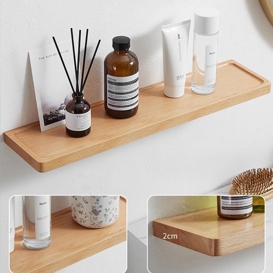 Ξύλινο Ράφι Μπάνιου Χρυσό Τοίχου Ορθογώνιο Κουζίνας Αλουμίνιο Οξιά Μπάνιου Ντους Σαμπουάν Σαπούνι Ράφι Αποθήκευσης Θήκη Μαύρο Λευκό