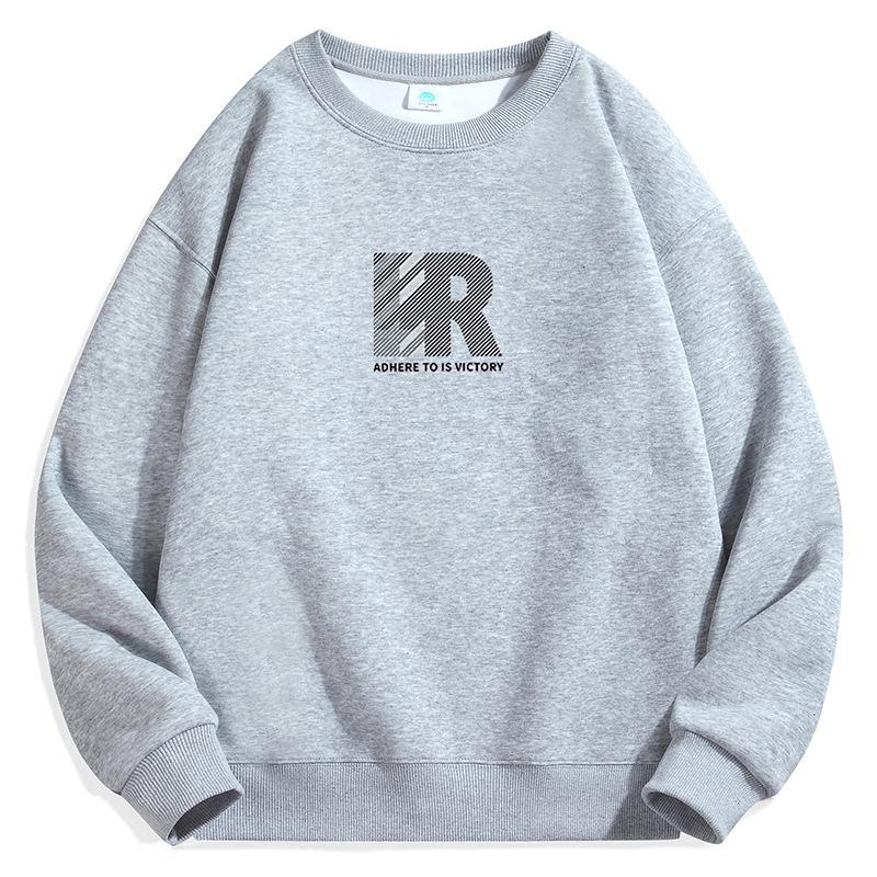 Men's Crew Neck Sweater New Cotton Composite Versatile Long-sleeved Top Sweater Jacket