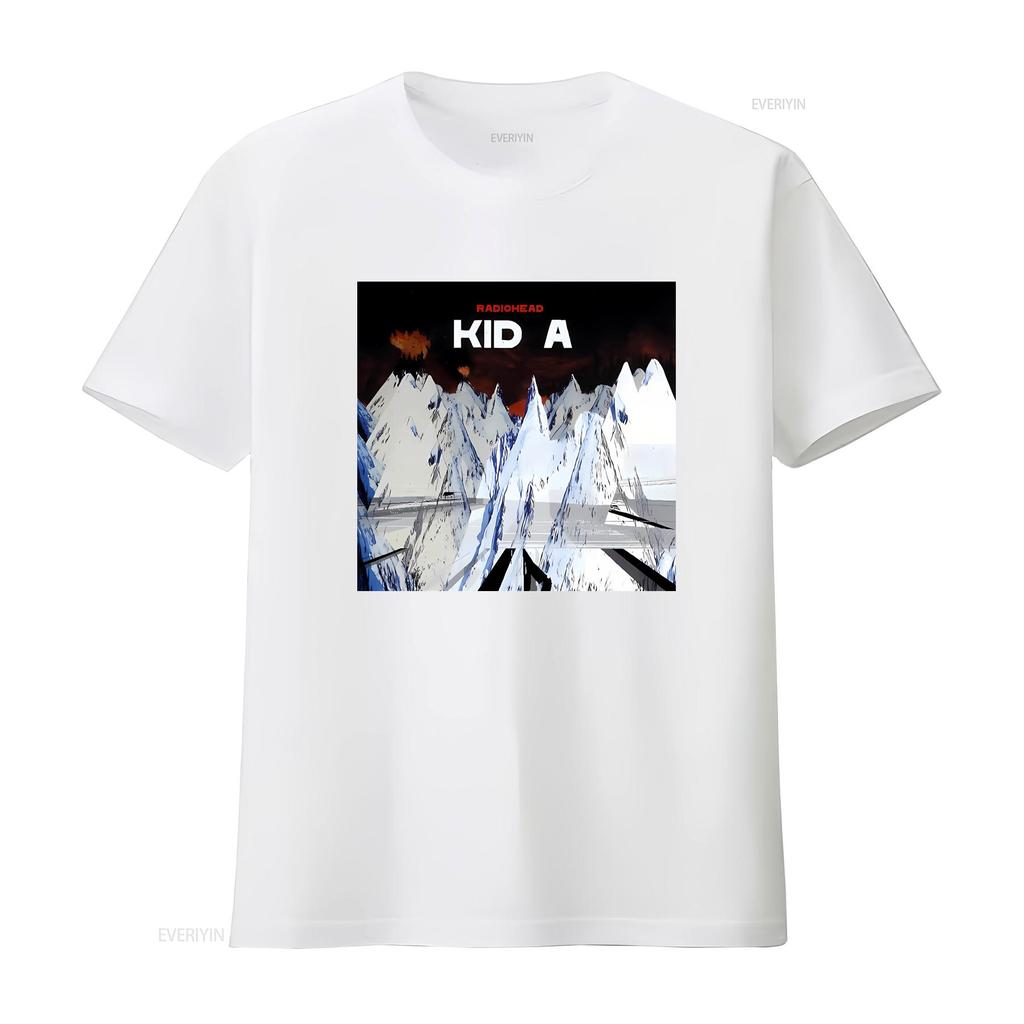 Radiohead Kid A T Shirt Band Music Alternative Rock Clothing Concert Merchandise Vintage Washed Graphic Streetwear Comfortable