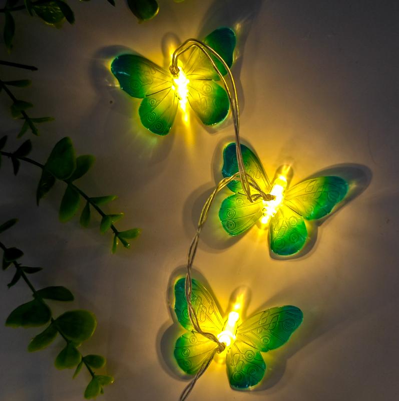 1.5M LED Battery-powered Butterfly Light String Fairy Lights for Wedding Birthday Party Room Garden Bedroom Living Room Decor