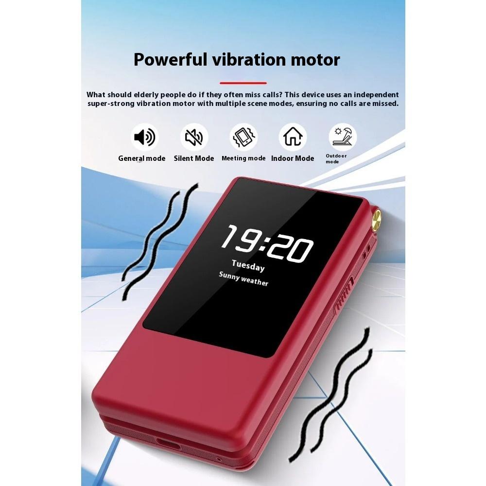 Pełna sieć 4G Telefon z klapką dla seniorów Głośny Duże znaki Duży ekran Długi czas czuwania