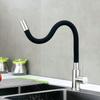 Kitchen Silicone Tube Faucet Stainless Steel Universal Rotating Faucet Household Sink Single Cold Water Tap