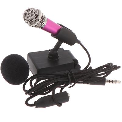 Microphone de studio stéréo portable 3,5 mm KTV Karaoké Mini microphone pour téléphone portable PC