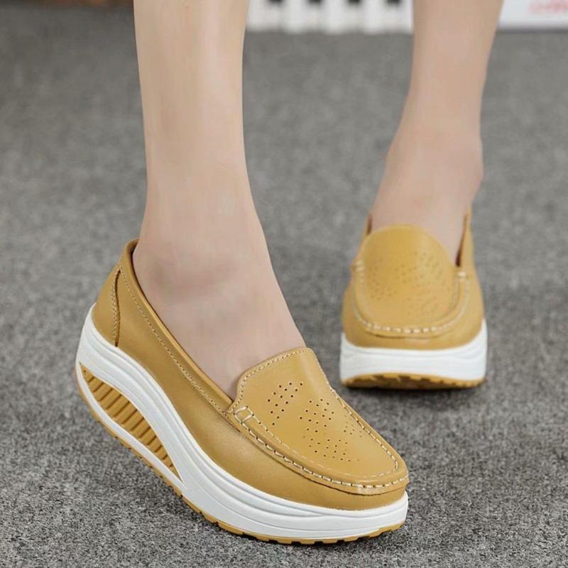 Spring Summer Shake Out Single Women Shoes The Nurse's Shoes White and Platform Woman's Shoes Breathable Hollow
