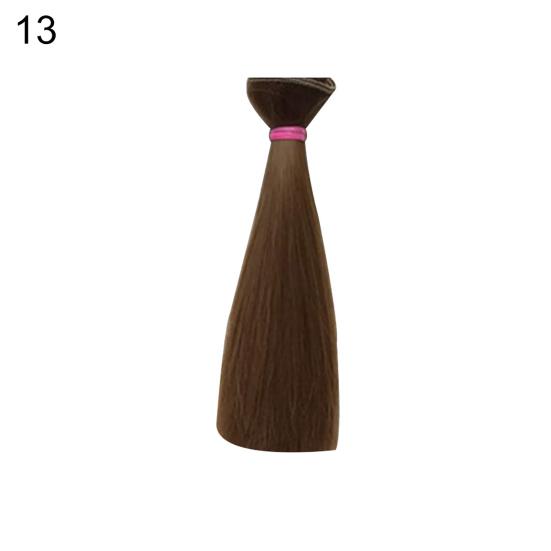 Thick Natural Straight Hair Wig Doll Toy Hairpiece Accessories Children Gift