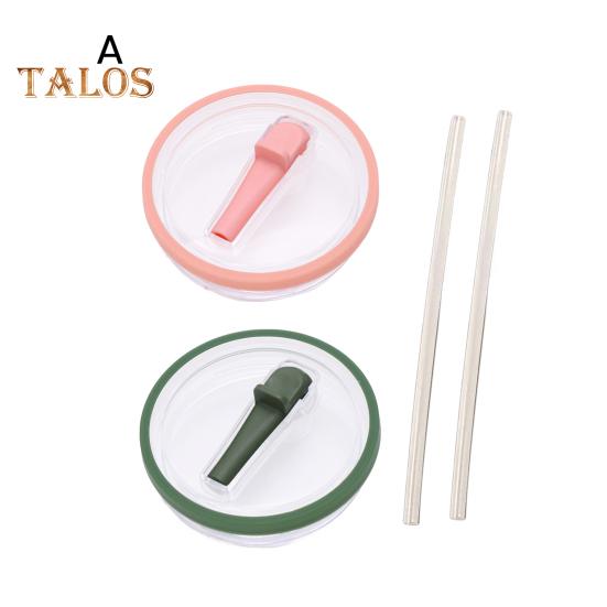 2 sady 40 oz víko sklenice se slámkou pro Stanley Quencher Opakovaně použitelné víko na brčko Náhradní kryt odolný proti stříkající vodě pro cestovní sklenici HydroJug