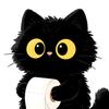 Klebe-WC-Sticker, Wandaufkleber mit schwarzem Katzenmotiv, Wasserdichter Dekorationsaufkleber ohne Kleberückstände, Einfach anzubringen und zu entfernen, Badezimmerdekoration