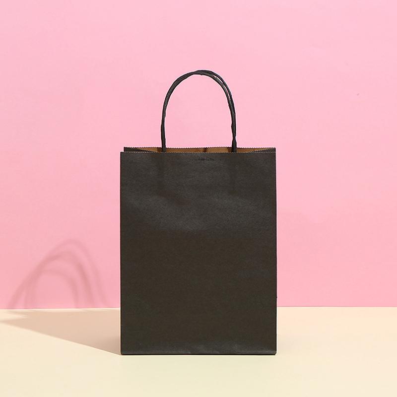 1pcslot Kraft Paper Bag With Handles Gift Packing Bags For Store Clothes Wedding Christmas Supplies Handbags Packaging Bag
