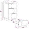 Nightstand Reclaimed Wood 33.5 x 34.5 x 60 cm Engineered Wood
