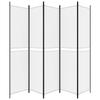 5 Piece White Folding Screen 250 X 220 Cm Fabric