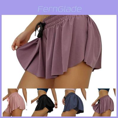 Stylish Women Pleated Athletic Tennis Sports Skirts With Built-in Shorts For Comfort