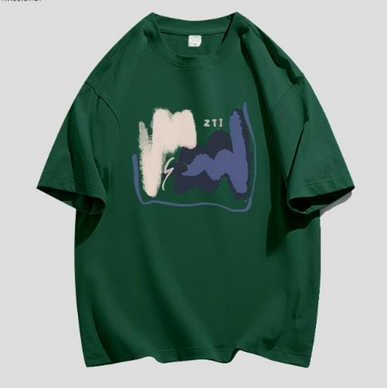 Women's Hong Kong Retro Chic Loose Black Cotton Short-Sleeve T-Shirt