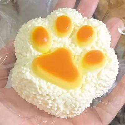 Soft and Squishy Cat Paw Cake Toy with Slow Rebound and a Soft Texture for Stress Features a Elastic a Pleasant Squeezing and a Cat Paw Print Design