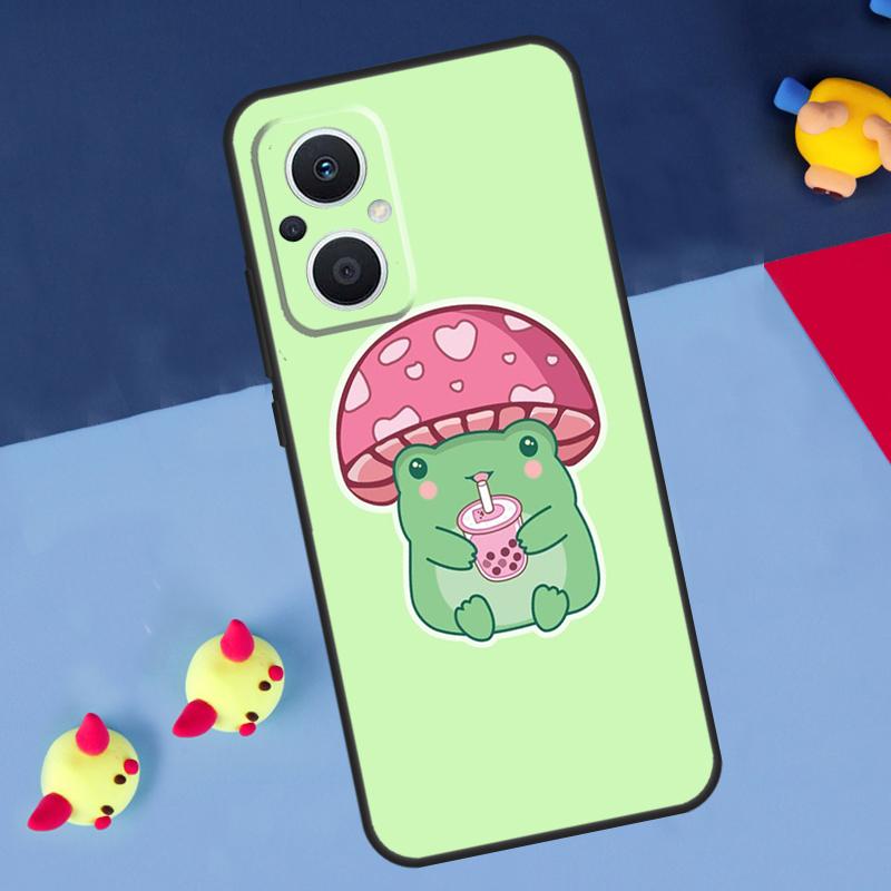 Kawaii Frog Mushroom For OPPO Reno 14F 13F 12F 11F 10 11 12 13 14 Pro 8T 7 8 Lite OPPO Find X6 X5 X8 X9 Pro Case