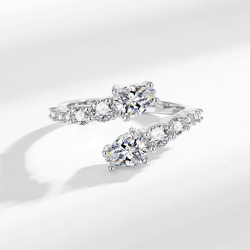 Silve Gorgeous Shiny Stone Zircom Ring For Women Engagement Wedding High Quality Fine Jewelry