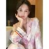Pajamas for Women Spring and Autumn New Ice Silk Long-sleeved Autumn Thin Summer Outer Wear Home Clothes Set