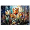 Canvas Print, Flowers Abstract Colorful