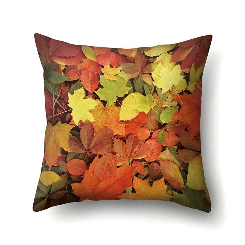 Maple Leaf Pillowcase Cartoon  Lumbar Pillow Sofa   Cushion